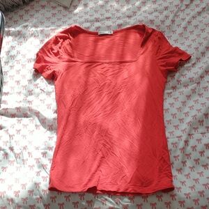 Mango Vibrant Red Short Sleeve Top